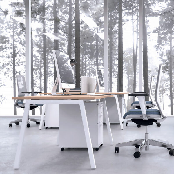Bureau de travail réglable en hauteur Droit