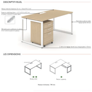 Bureau de Travail Gamme EPUR-O – Image 3